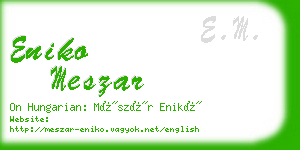 eniko meszar business card